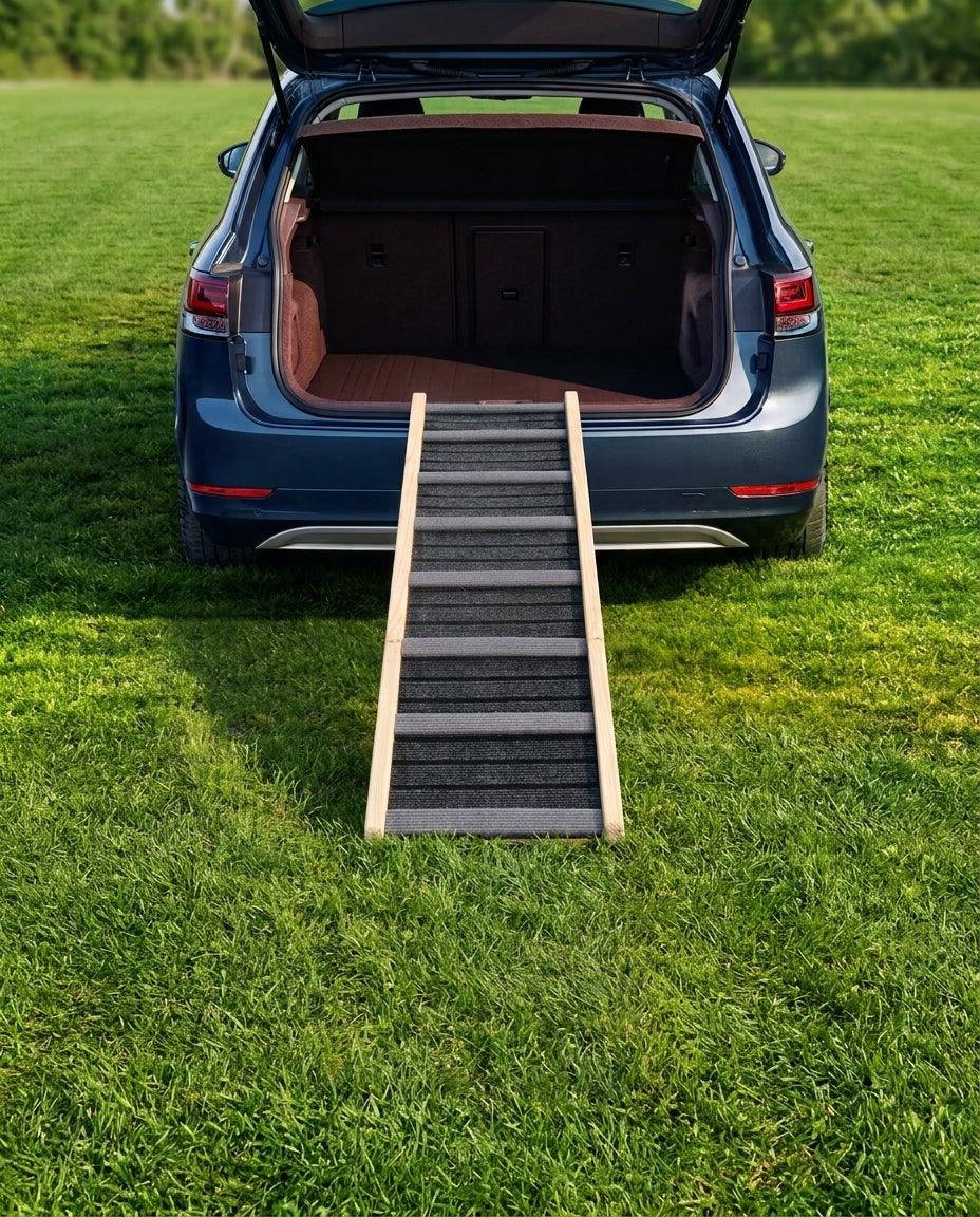 Caninify Orthopedic Dog Ramp — Adjustable Height for Bed & Couch