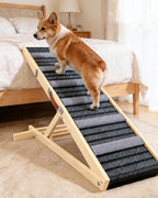 Caninify Orthopedic Dog Ramp — Adjustable Height for Bed & Couch